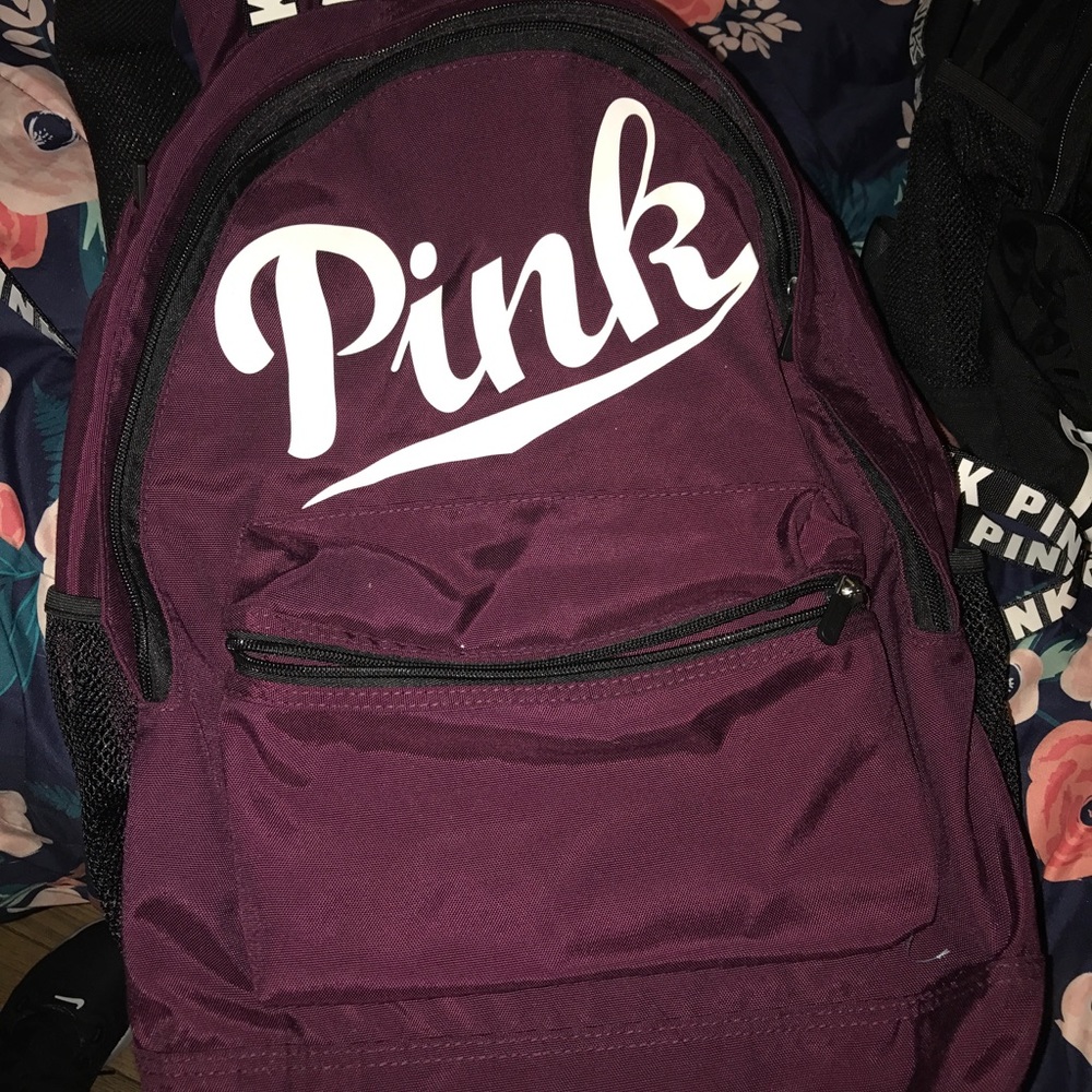 Pink maroon backpack